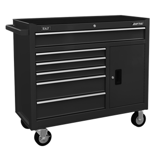 American PRO® Rollcab 6 Drawer - Black