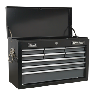 American PRO® Topchest 9 Drawer - Black/Grey